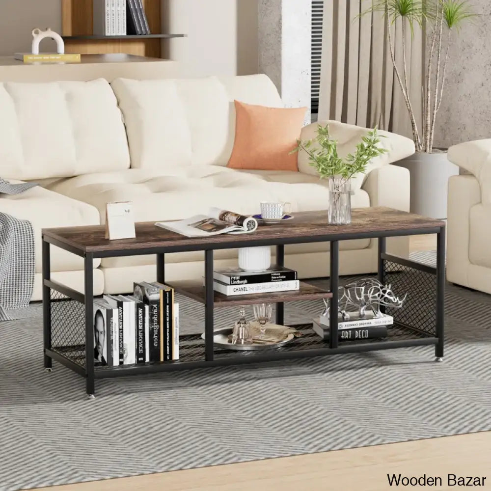 Auxtern Coffee And Center Table With Storage