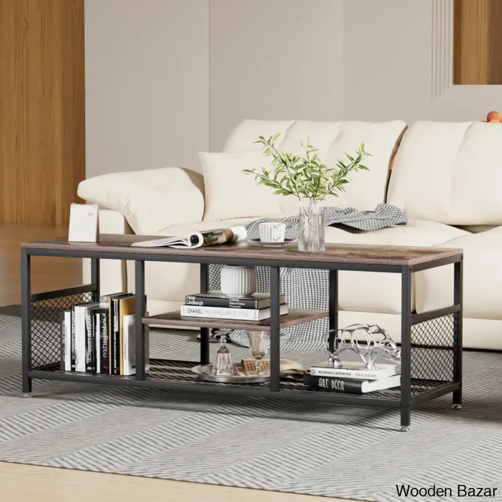 Auxtern Coffee And Center Table With Storage