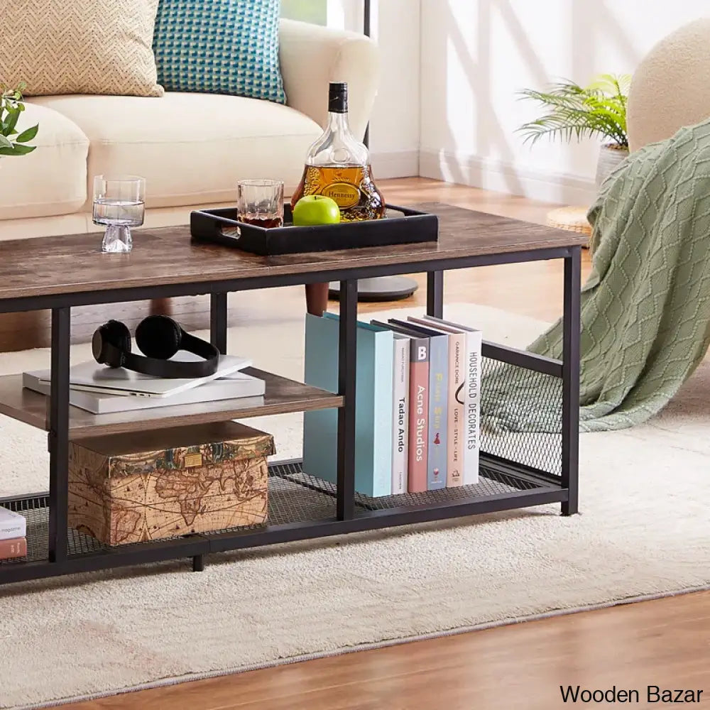 Auxtern Coffee And Center Table With Storage