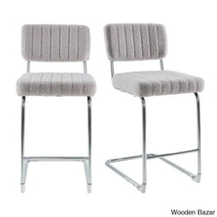 Avaiyaz Swivel Upholstered 27’’ Counter And Bar Stool With Metal Frame (Set Of 2)