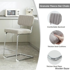 Avaiyaz Swivel Upholstered 27’’ Counter And Bar Stool With Metal Frame (Set Of 2)
