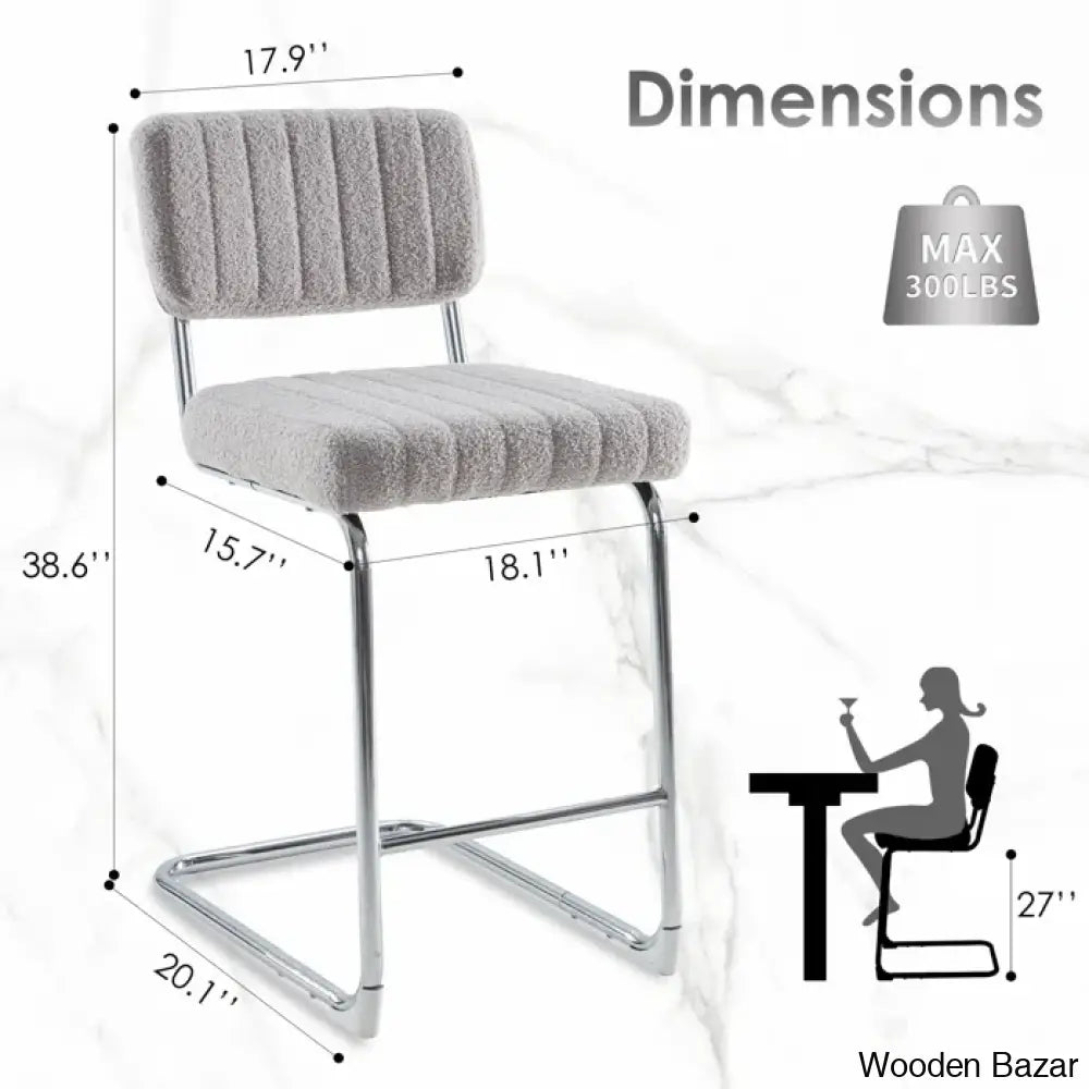 Avaiyaz Swivel Upholstered 27’’ Counter And Bar Stool With Metal Frame (Set Of 2)