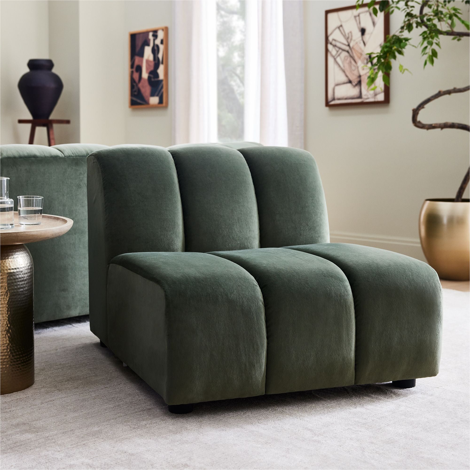 Apiarano Channeled Chair - Wooden bazar