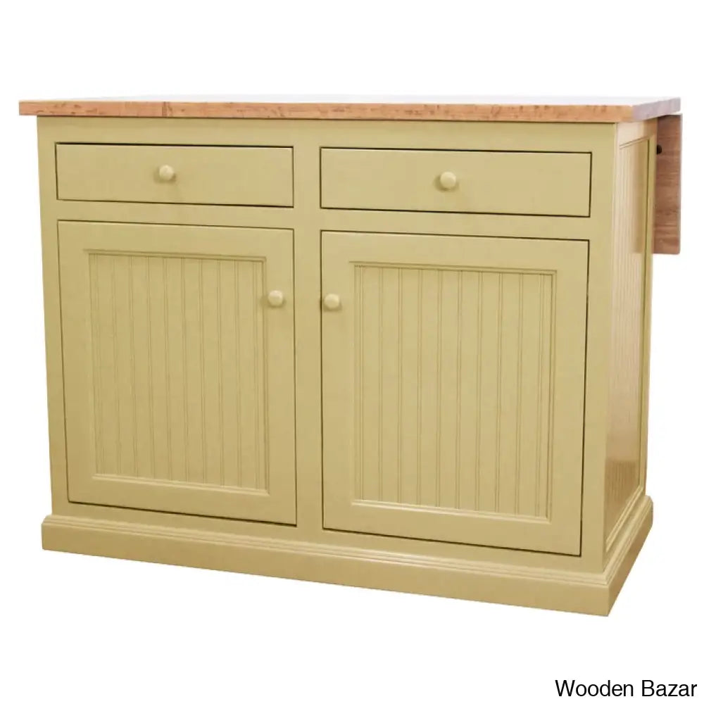 Avant Solid Wood Kitchen Island Trolley Cart Cabinet Kitchen Island With Storage