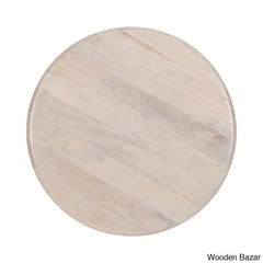 Avelye Modern Round Wood And Metal Coffee Center Table