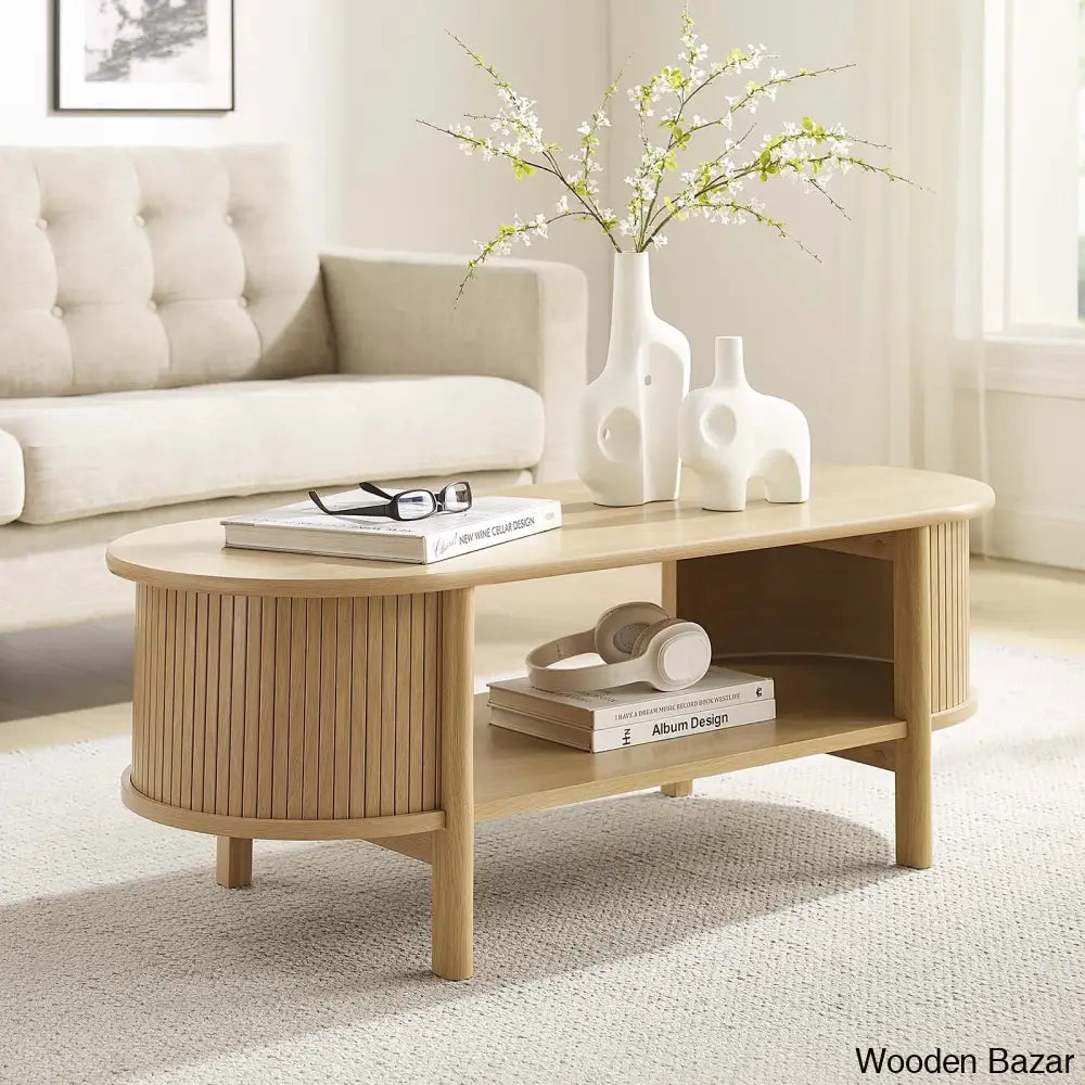 Averil Cadence Coffee Table And Center Table Oak