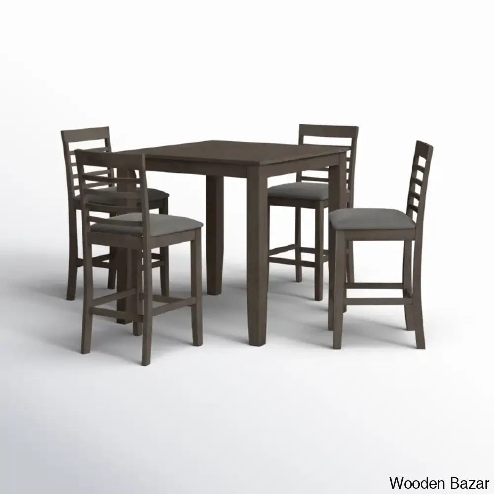 Axes New 4 Seater Wooden Dining Table Set- Bazar