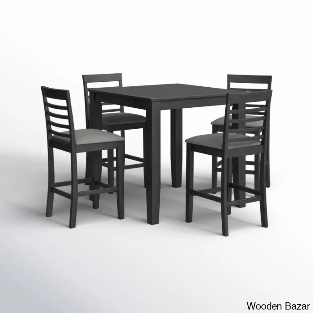 Axes New 4 Seater Wooden Dining Table Set- Bazar