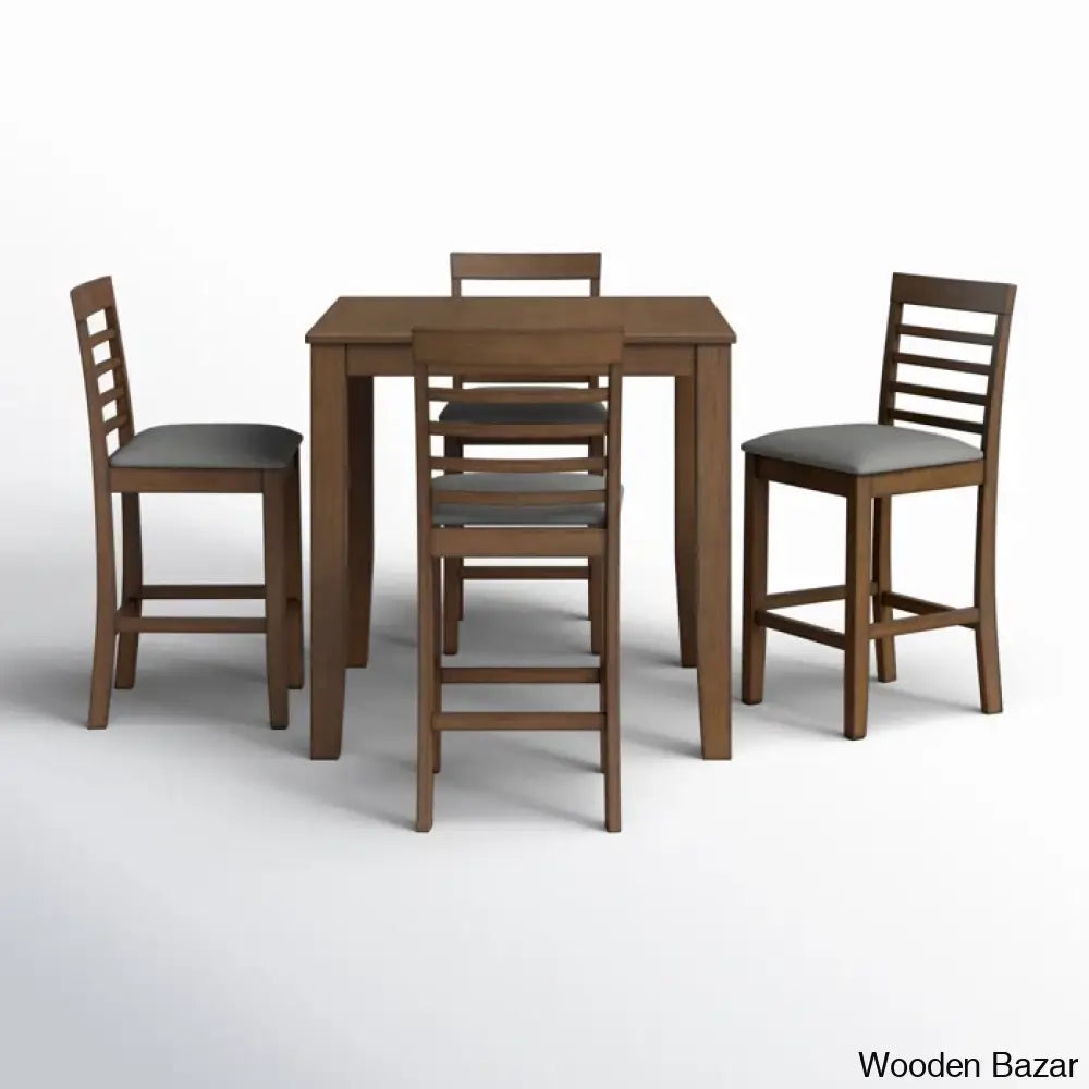 Axes New 4 Seater Wooden Dining Table Set- Bazar