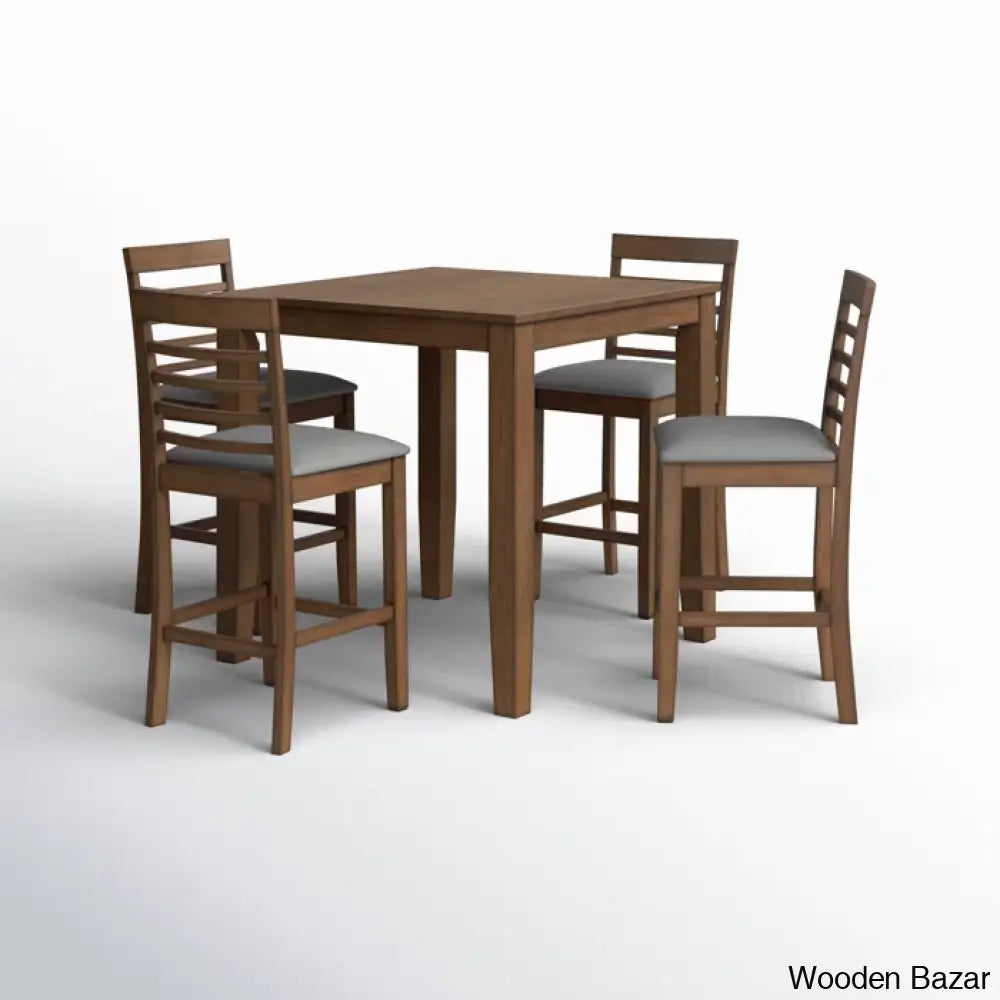 Axes New 4 Seater Wooden Dining Table Set- Bazar