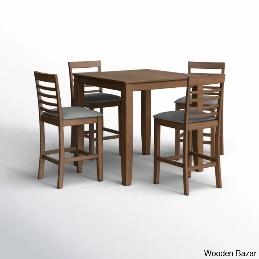 Axes New 4 Seater Wooden Dining Table Set- Bazar