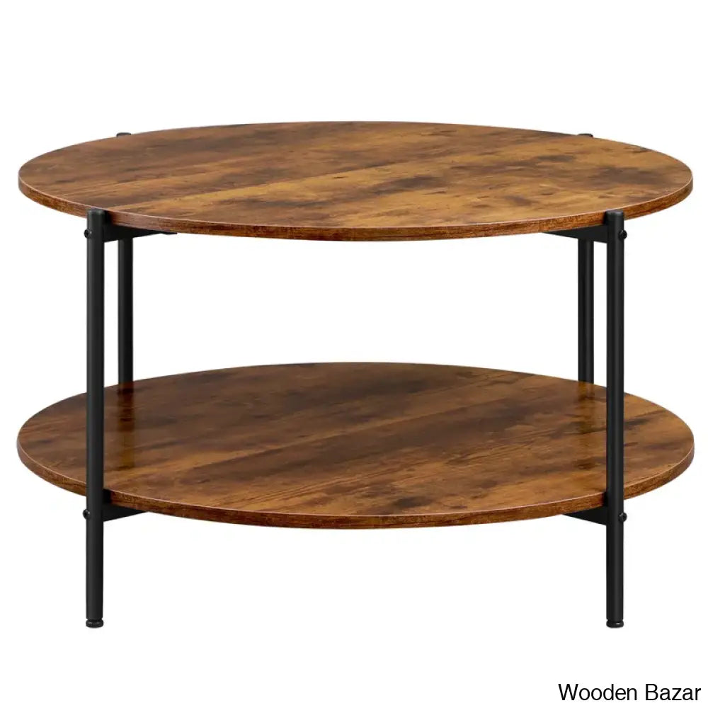 Aydenin Vintage 33’’ Round Coffee And Center Table Storage