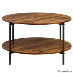 Aydenin Vintage 33’’ Round Coffee And Center Table Storage