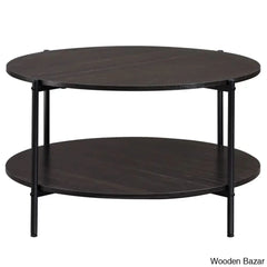 Aydenin Vintage 33’’ Round Coffee And Center Table Storage