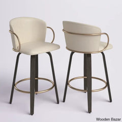 Aydiners Swivel Upholstered 25.6’’ Counter And Bar Stool With Metal Frame (Set Of 2)