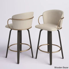 Aydiners Swivel Upholstered 25.6’’ Counter And Bar Stool With Metal Frame (Set Of 2)