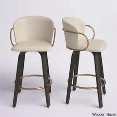 Aydiners Swivel Upholstered 25.6’’ Counter And Bar Stool With Metal Frame (Set Of 2)