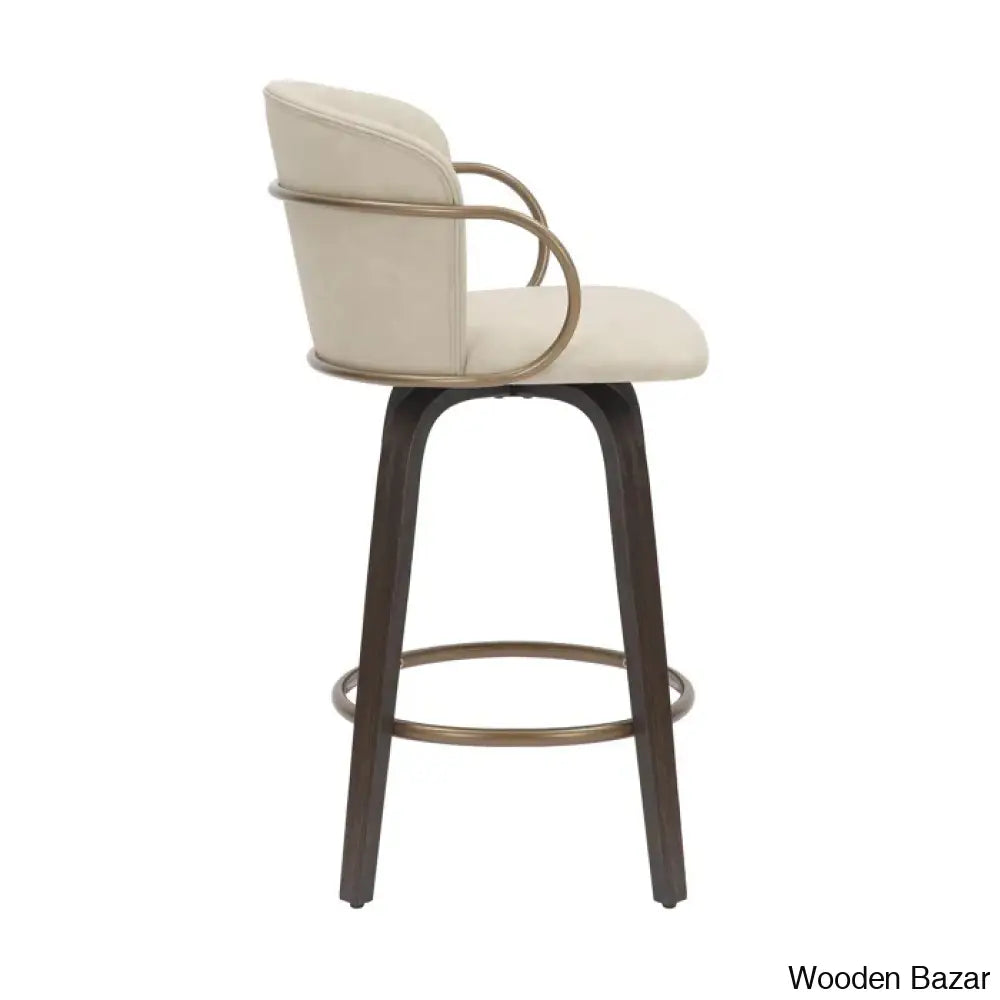 Aydiners Swivel Upholstered 25.6’’ Counter And Bar Stool With Metal Frame (Set Of 2)