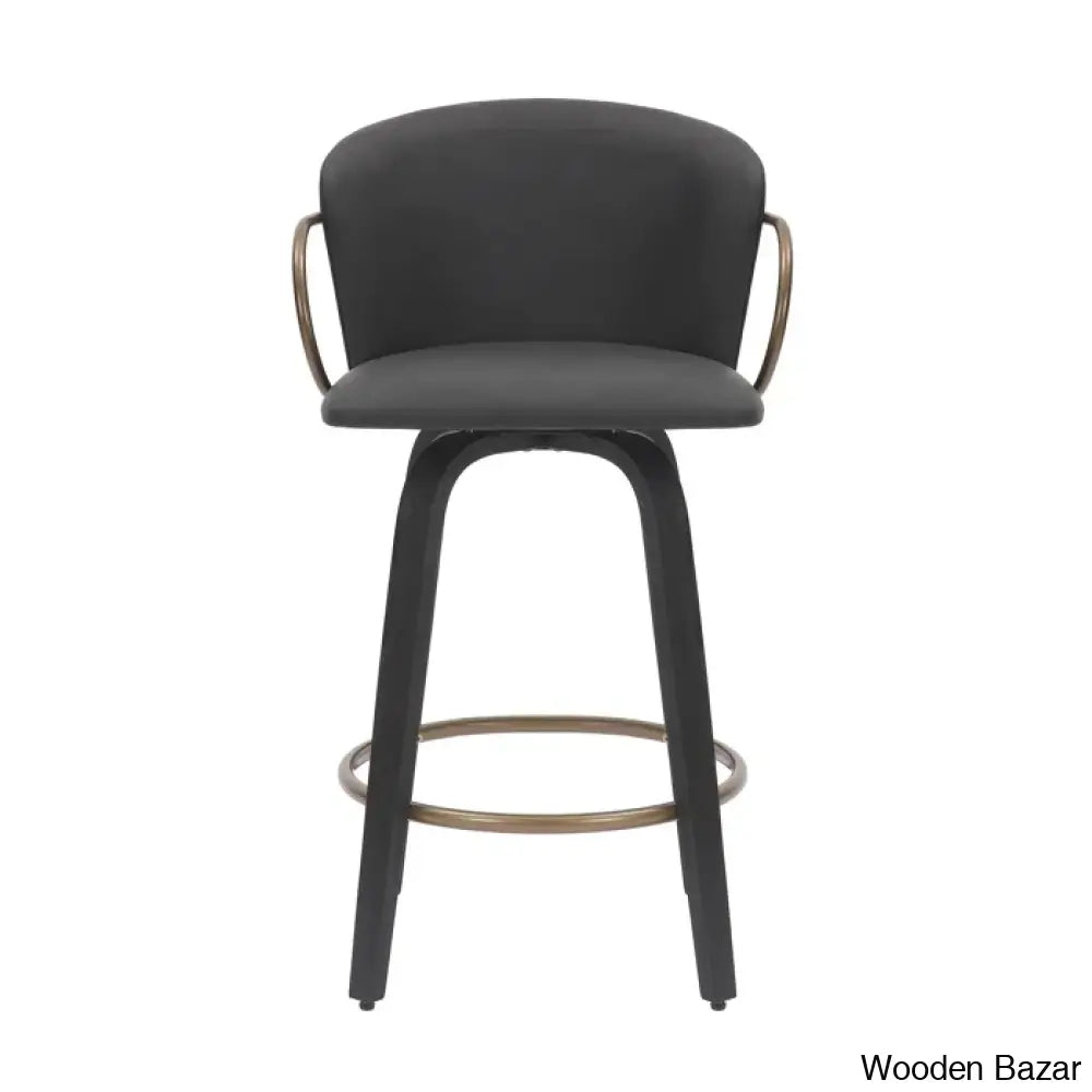 Aydiners Swivel Upholstered 25.6’’ Counter And Bar Stool With Metal Frame (Set Of 2)