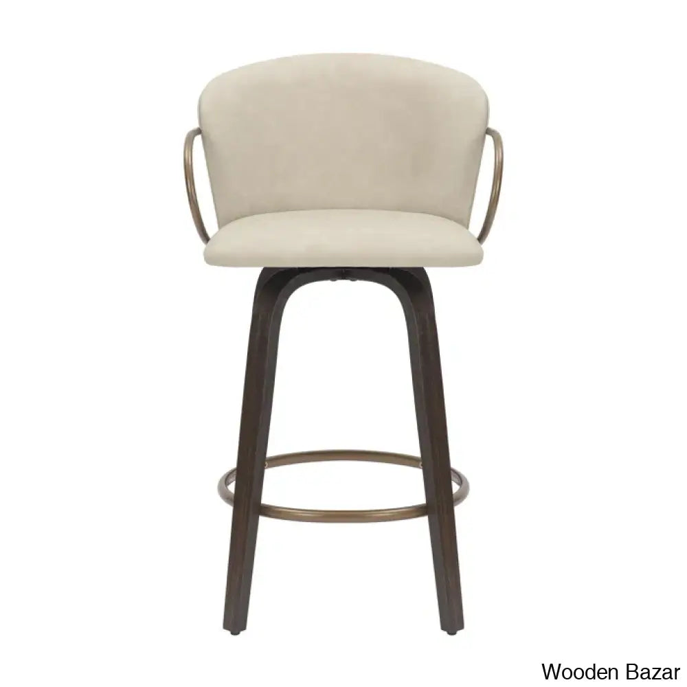 Aydiners Swivel Upholstered 25.6’’ Counter And Bar Stool With Metal Frame (Set Of 2)