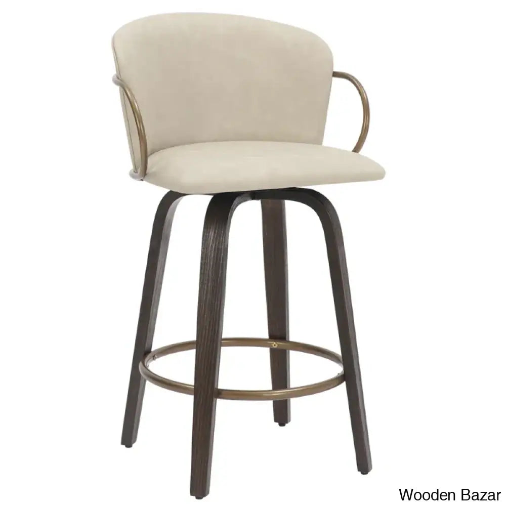 Aydiners Swivel Upholstered 25.6’’ Counter And Bar Stool With Metal Frame (Set Of 2)