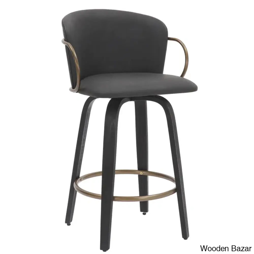 Aydiners Swivel Upholstered 25.6’’ Counter And Bar Stool With Metal Frame (Set Of 2)