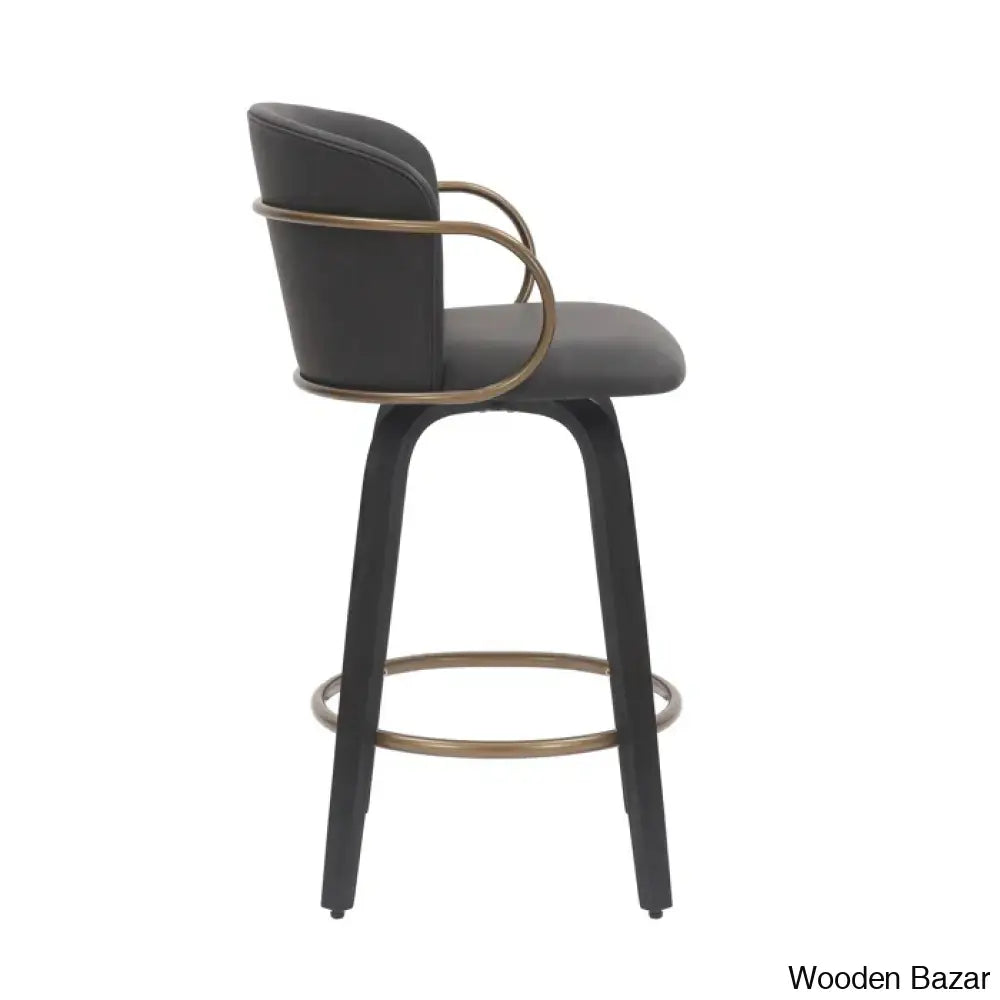 Aydiners Swivel Upholstered 25.6’’ Counter And Bar Stool With Metal Frame (Set Of 2)