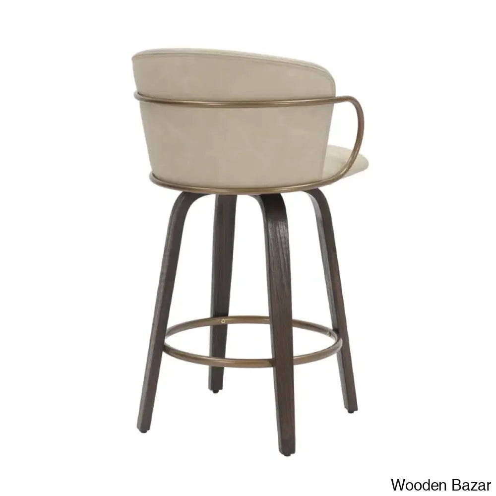 Aydiners Swivel Upholstered 25.6’’ Counter And Bar Stool With Metal Frame (Set Of 2)