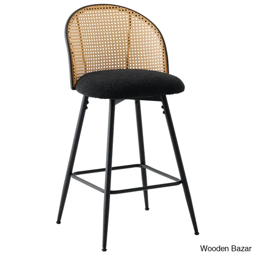 Ayidenc Swivel Boucle Upholstered Counter & Bar Stool (Set Of 3)