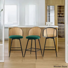 Ayidenc Swivel Boucle Upholstered Counter & Bar Stool (Set Of 3)