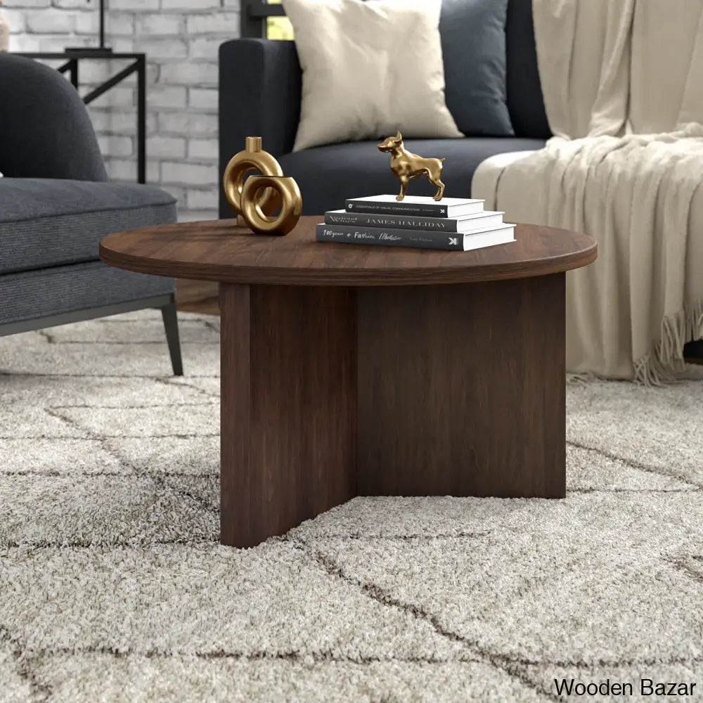 Aylisa Coffee And Center Table Alder Brown