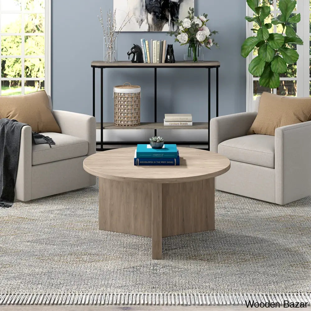 Aylisa Coffee And Center Table Gray Oak