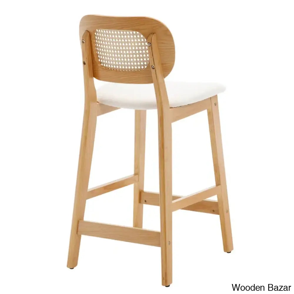 Azaraho Swivel Solid Wood 25.5’’ Counter And Bar Stool (Set Of 2)