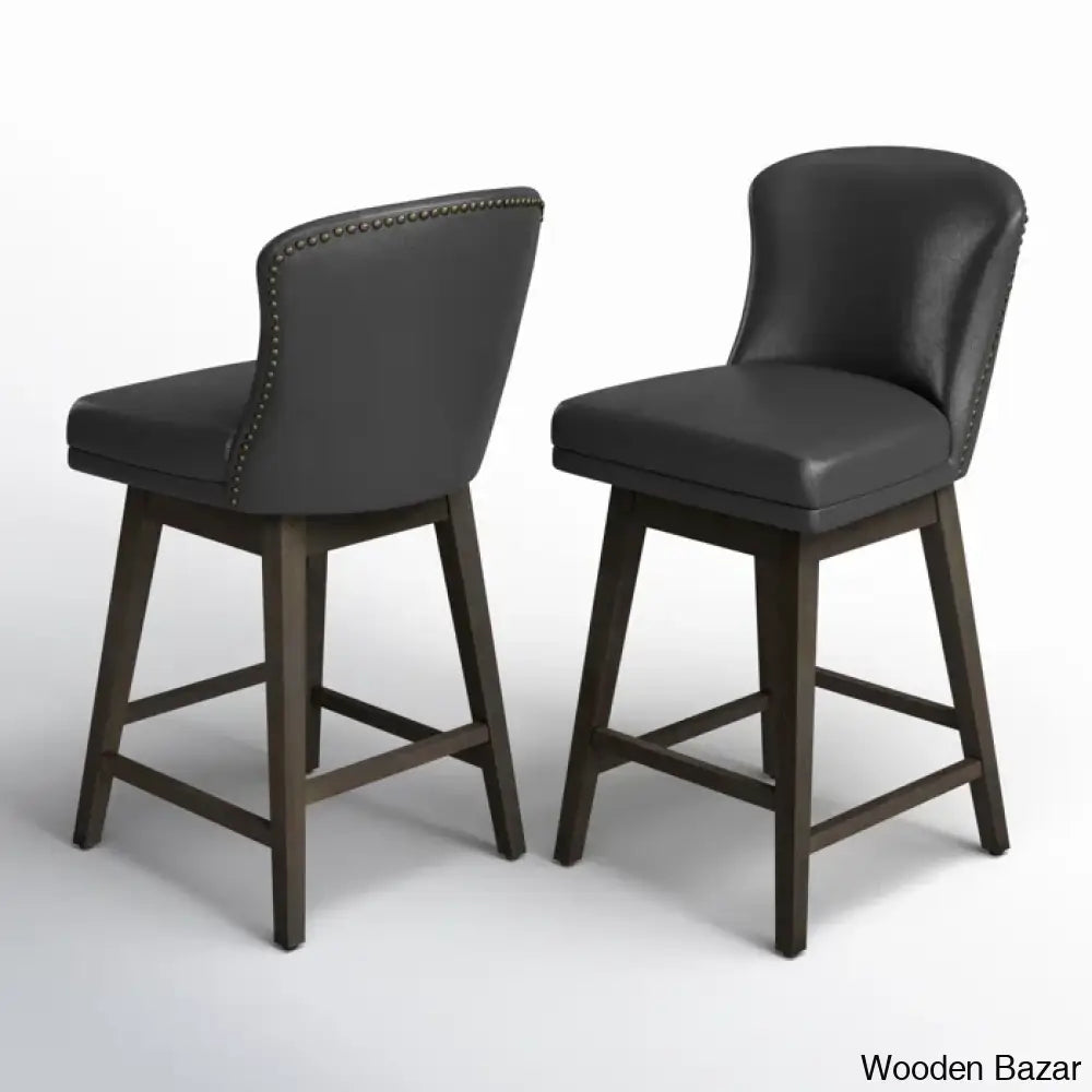 Azenaz Swivel 26’’ Counter And Bar Stool (Set Of 2)