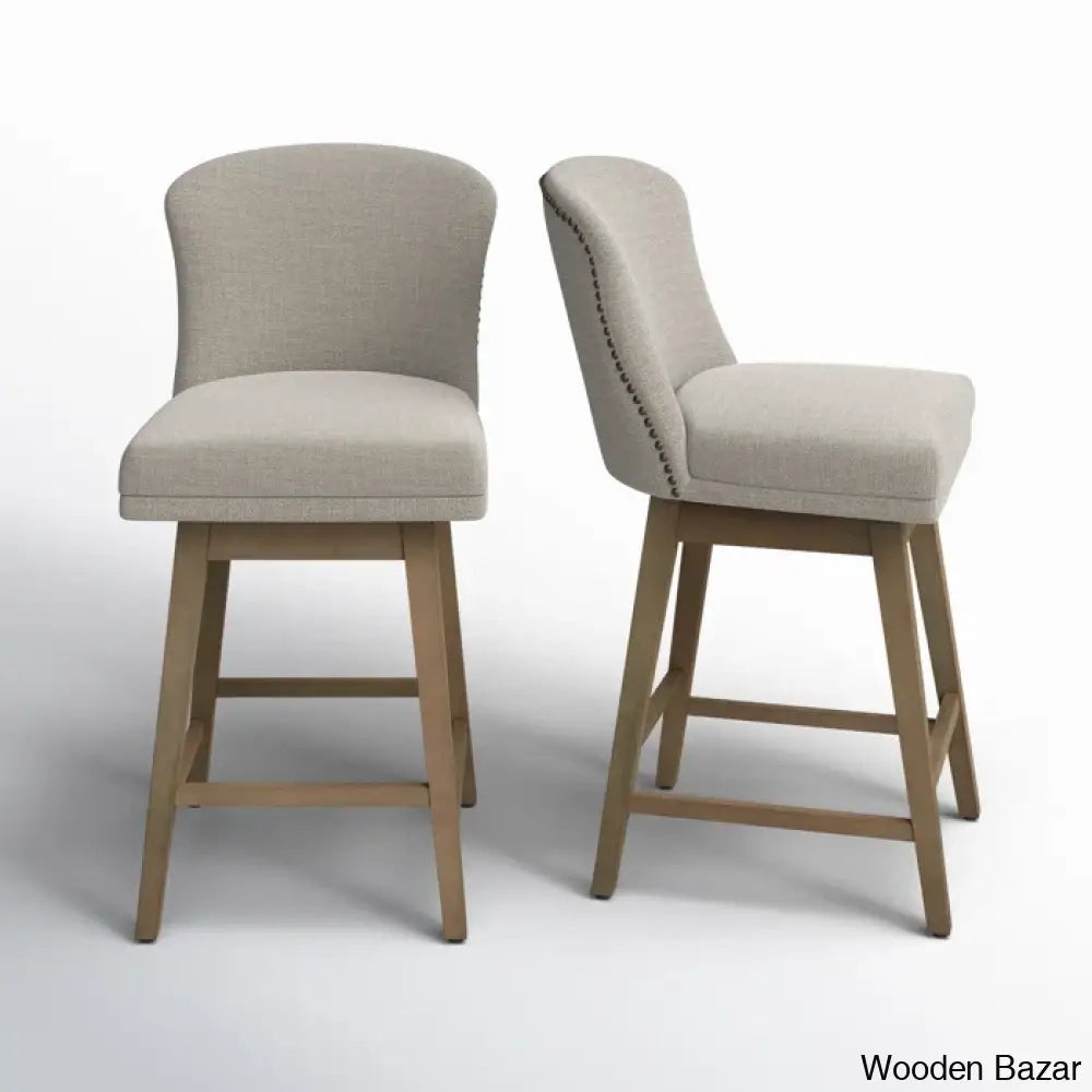 Azenaz Swivel 26’’ Counter And Bar Stool (Set Of 2)