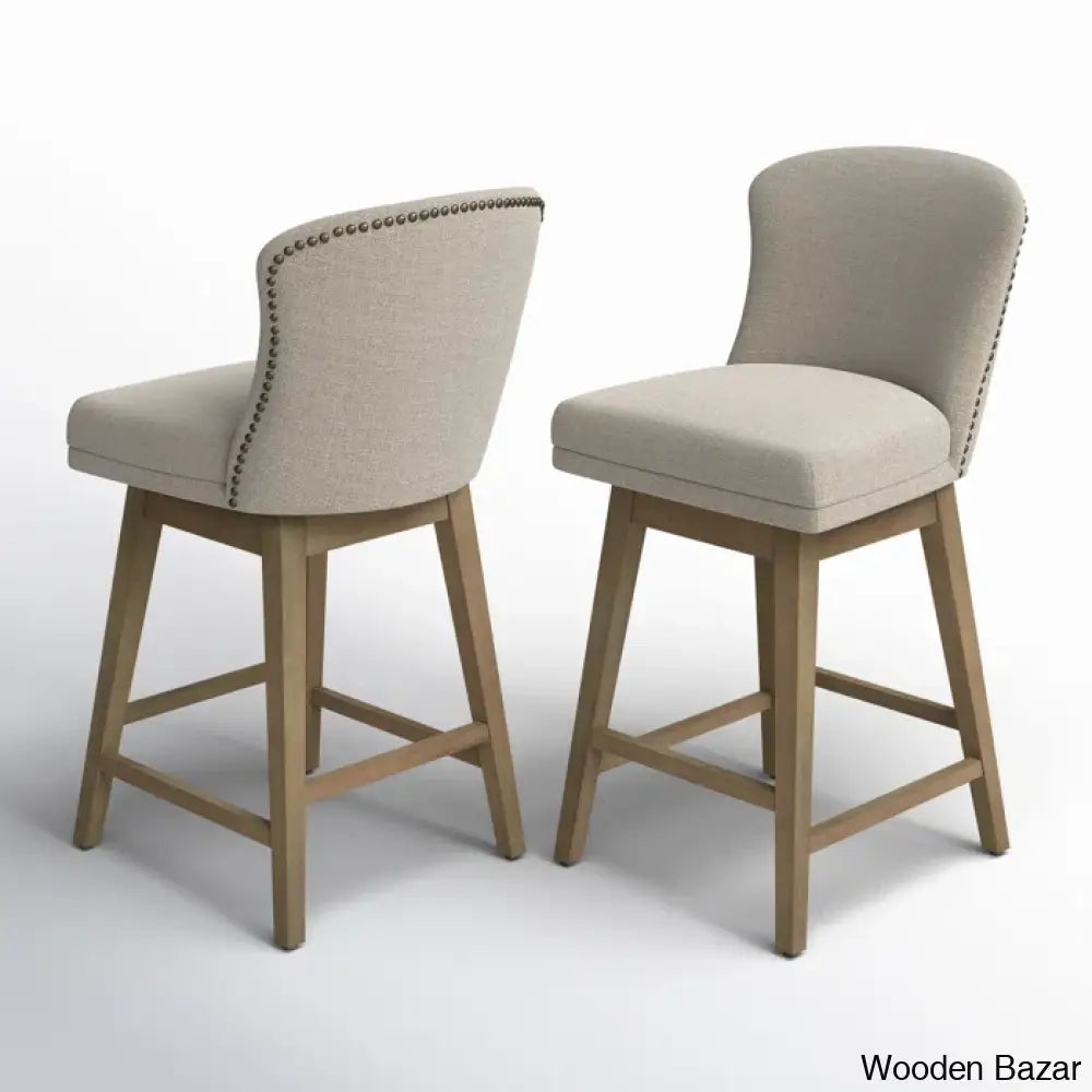 Azenaz Swivel 26’’ Counter And Bar Stool (Set Of 2)