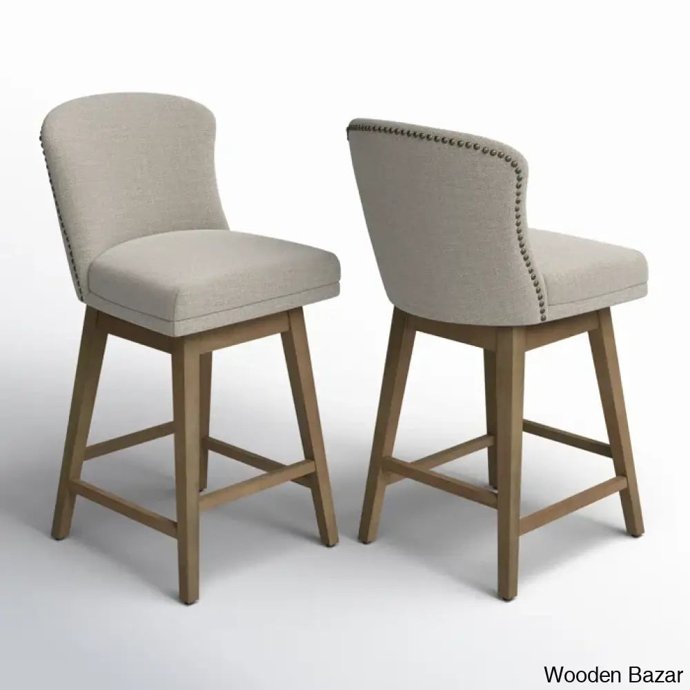 Azenaz Swivel 26’’ Counter And Bar Stool (Set Of 2)