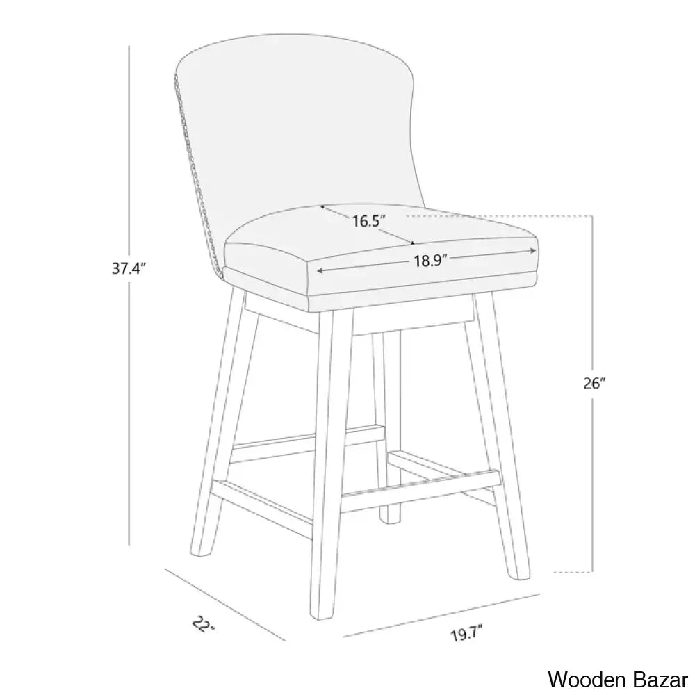 Azenaz Swivel 26’’ Counter And Bar Stool (Set Of 2)