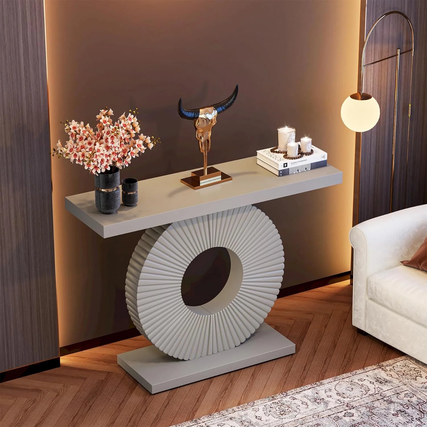 Kelis Modern Console Table Wood Entryway Table Sofa Table