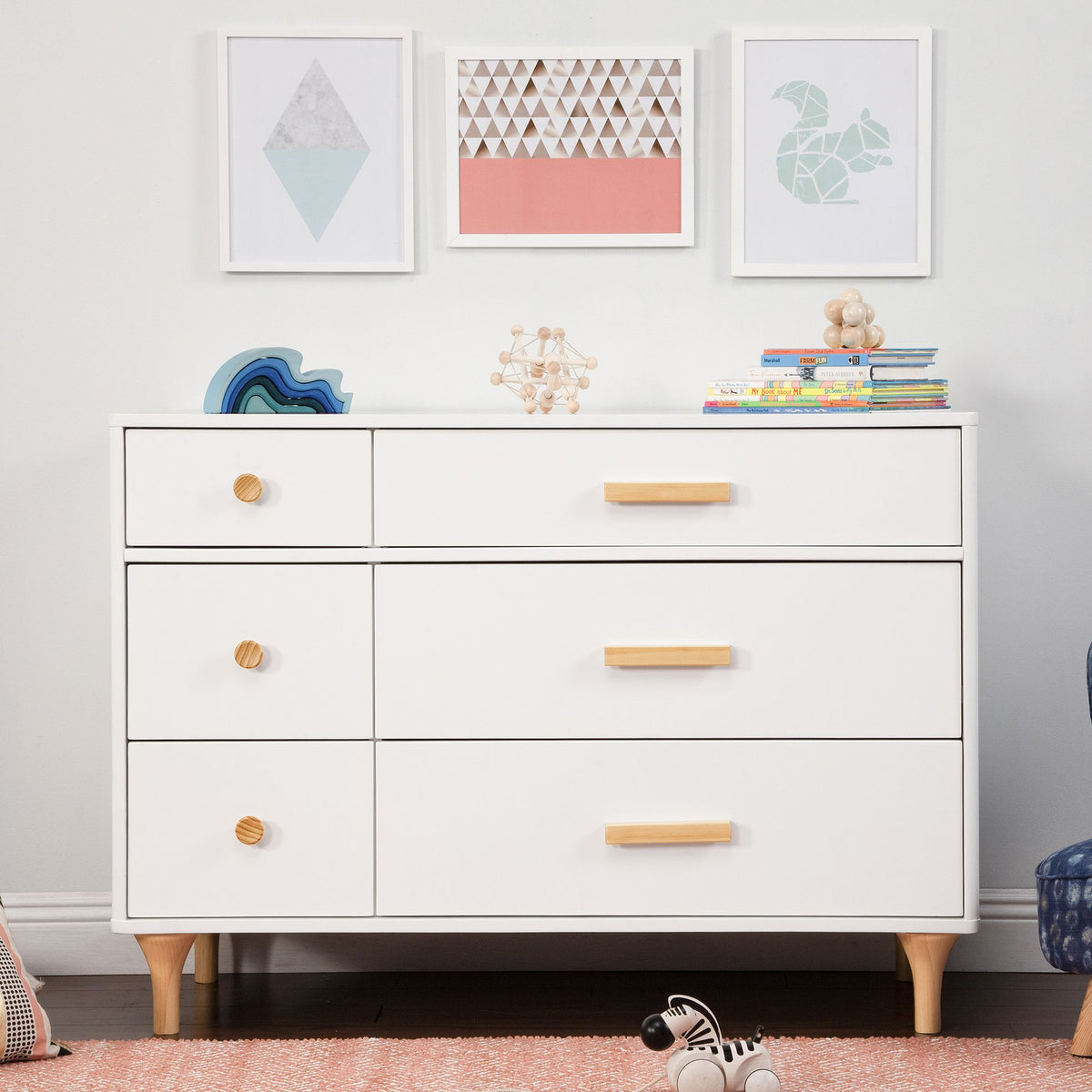 Jelik 6-Drawer Double Dresser - Wooden bazar