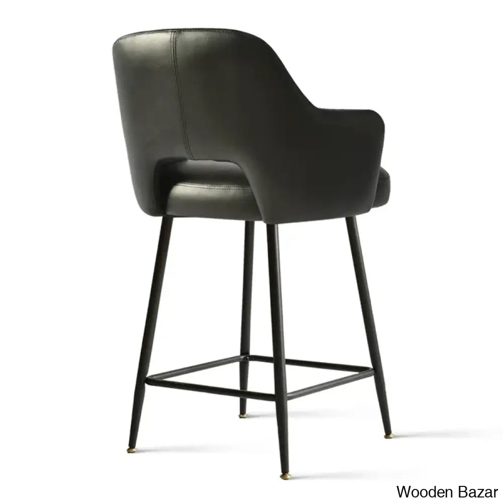 Balbonaz Upholstered Counter Stool With Arms