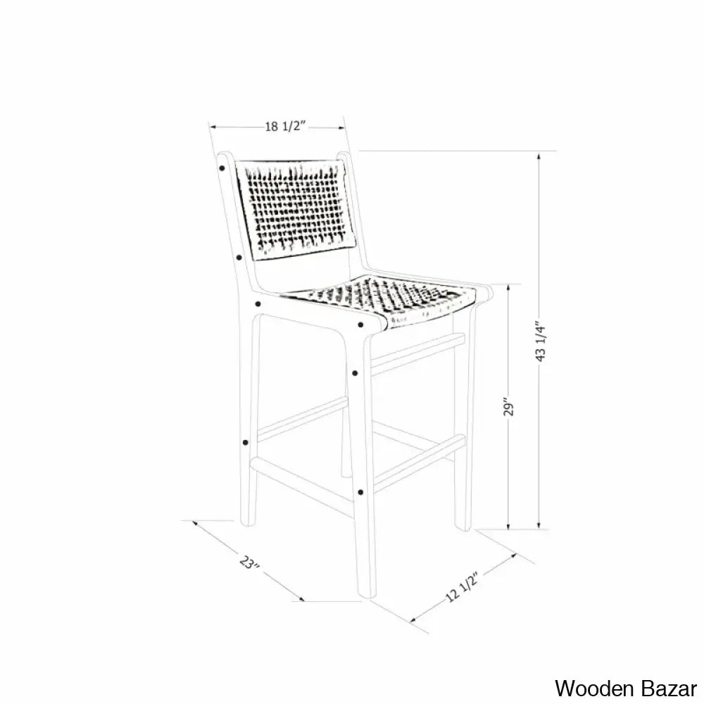 Balkas Swivel Rattan Counter And Bar Stool