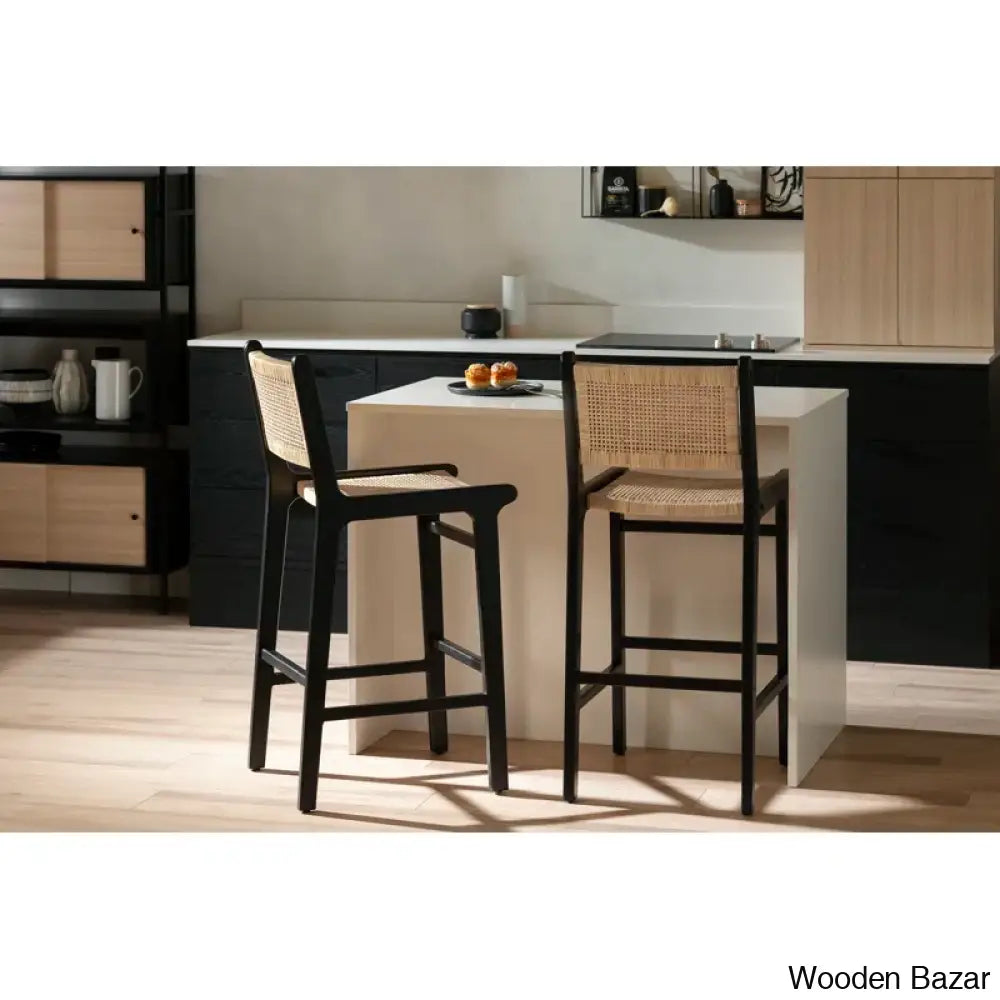 Balkas Swivel Rattan Counter And Bar Stool