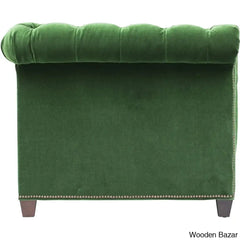 Barbara 3 Seater Chesterfield Velvet Sofa - Wooden Bazar