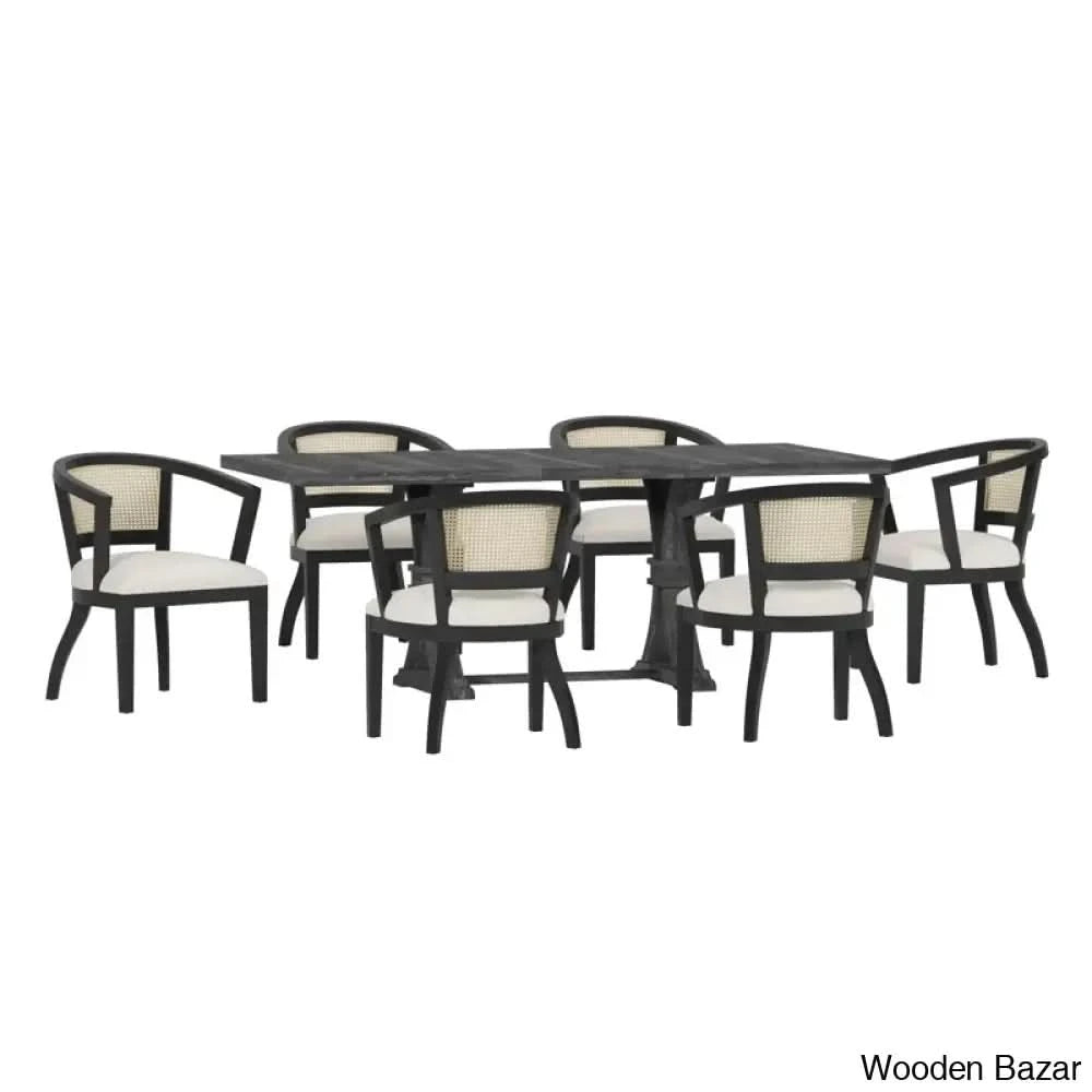 Barlow 6 Seater New Extendable Trestle Dining Set