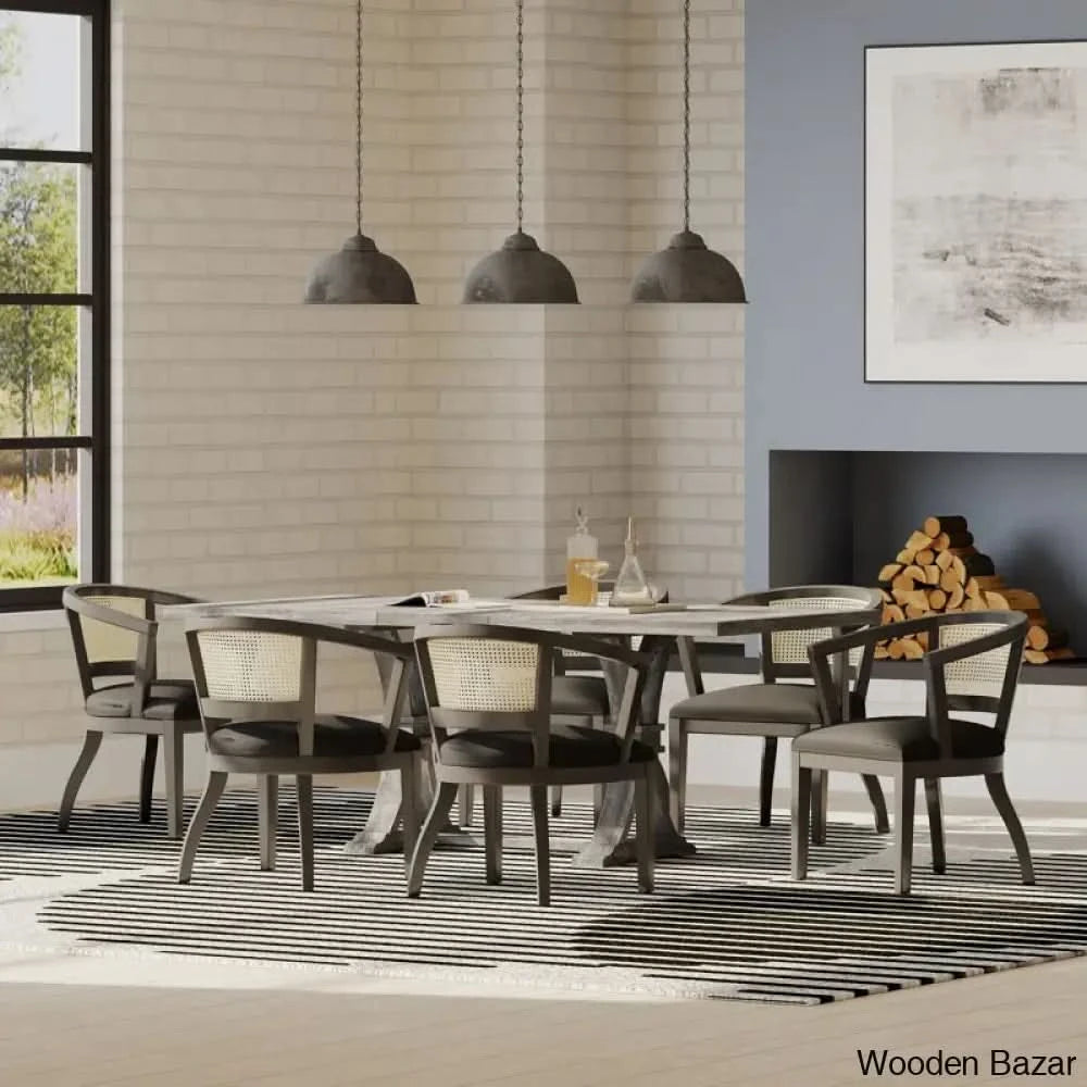 Barlow 6 Seater New Extendable Trestle Dining Set
