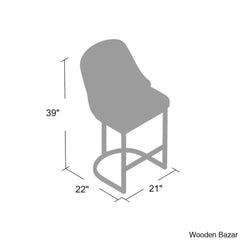 Barrelbacko Swivel Counter And Bar Stool With Linen Seat Metal Base