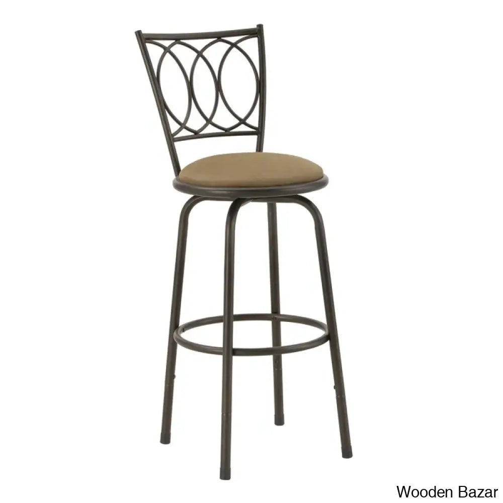 Baschen Swivel Adjustable Height Counter And Bar Stool (Set Of 3)