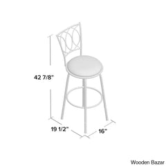 Baschen Swivel Upholstered Adjustable Height Counter And Bar Stool With Metal Frame (Set Of 3)