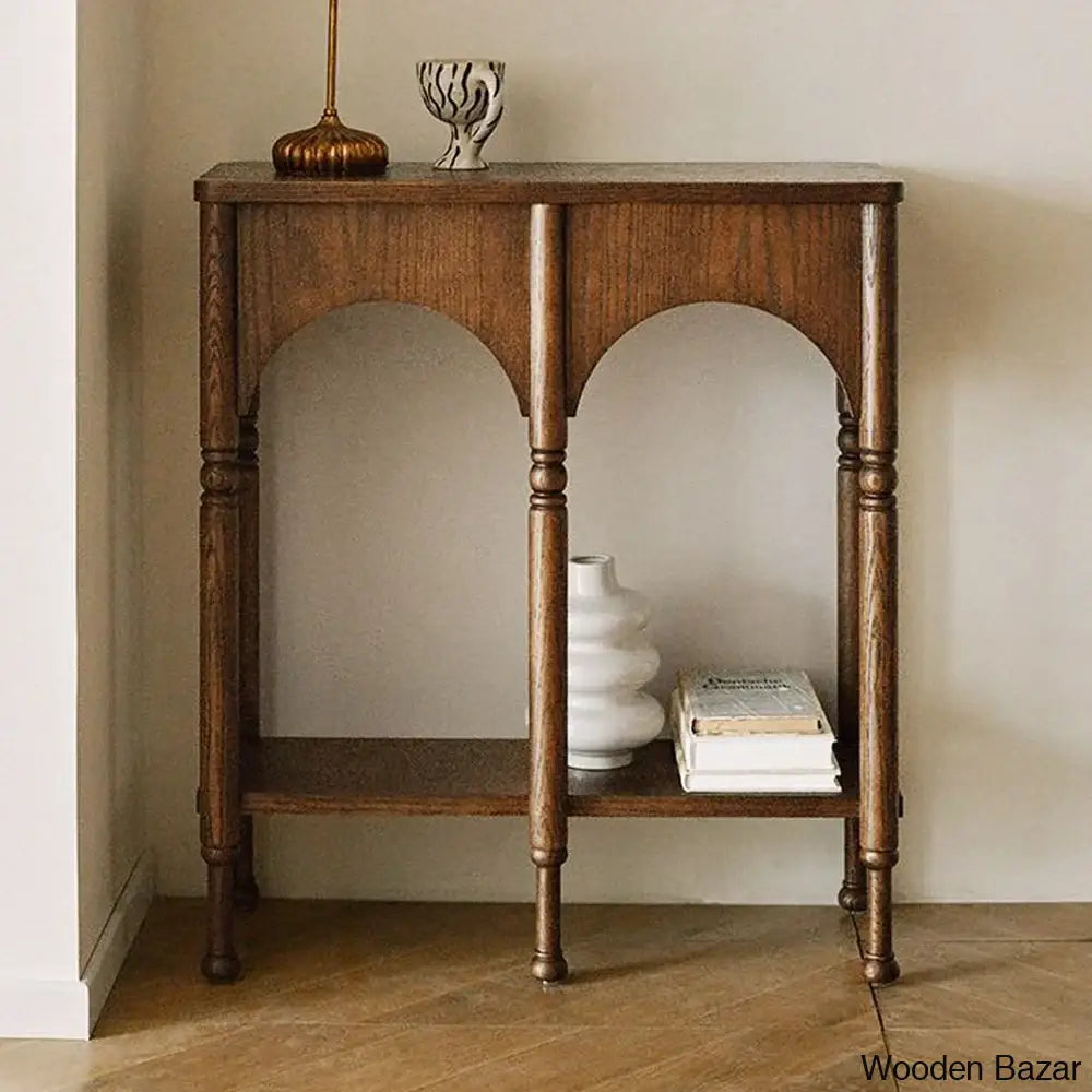 Sofa Table with Glass - Console Table